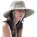 GearTOP Wide Brim Sun Hat for Men and Women - Mens Fishing Hat with UV Protection for Hiking - Beach Hats for Women UPF 50+ Beige