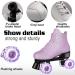 PERZCARE Shiny Purple Flash Wheel Roller Skates for Women & Girls - Double Row 4 Wheels Quad Skates for Teens/Adults - Indoor/Outdoor High-top PU Leather Skates - US Women 5.5/US Men 4/EU 36/UK 3.5 - Buy Online on GoSupps.com
