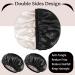 2-Piece Satin Hair Hood Set | Double-Sided Soft Bonnet & Sleeping Caps for Women & Girls - Breathable Black Sleep Hat - Buy Online on GoSupps.com
