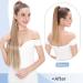 Sleek 28 Inch Dark Brown Clip in Ponytail Hair Extension for Women - Heat-Resistant Fiber Wrap Around Hairpiece - Buy Online on GoSupps.com