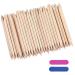 200 pieces orange wooden sticks double -sided rosewood stick nails manicure 2 pieces nail file nail shaver for manicure wooden wooden sticks cleaner and push