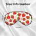 Strawberry Print Soft Adjustable Sleep Eye Mask - Blackout Silk Blindfold for Men & Women | Comfortable Light Pressure - Buy Online on GoSupps.com