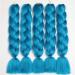 Showjarlly Jumbo Braid Artificial Hair - 24 Inch Ombre KanCalon Hair Extensions (5 Pack) for Box & Twist Braids in Navy Blue - Buy Online on GoSupps.com