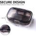 Sukuos 2 Pack Small Pill Box - Travel Pill Organizer with 3 Compartments for Medicines Vitamins & Supplements - Portable Daily Pill Case in Black - Buy Online on GoSupps.com