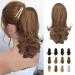 Sofeiyan 13" Ponytail Extension Long Curly Ponytail Clip in Claw Hair Extension Natural Looking Synthetic Hairpiece for Women 26T30# 13"Claw Clip in