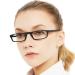 OCCI CHIARI Reading Glasses 1.25 Women Lady Eyeglasses with Spring Hinge(1.0 1.25 1.5 1.75 2.0 2.25 2.5 2.75 3.0 3.5 4.0 5.0 6.0) C-black 1.25 x