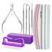 Manicure Nail File Kit Nail Cuticle Remover Kit Nail File and Buffer Set with Double-Sided Nail Files/Polishing Files/Cuticle Nippers/Pusher/PeelerToenail File