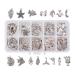 PH PandaHall 90pcs 15 Style Ocean Fish Charms Tibetan Seashell Marine Pendants Antique Silver Animal Sea Creatures Charms Pendants for Wakiki Hawaii DIY Bracelet Necklace Keychain Jewelry Making 15 Styles Sea Creatures -...