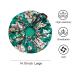 Extra Large Reversible Silk Sleep Cap for Women - Green Flower Satin Bonnet - Buy Online on GoSupps.com