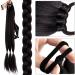 Braids Synthetic Hair Texture Hair Extensions Dark Brown Long Ponytail Braids Pre-stretched Braiding Hair Extensions for Crochet Twist Braiding Hair - Buy Online on GoSupps.com