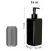 Youngever 5 Pack 16oz Square Plastic Pump Bottles - Refillable Dispensers for Lotions, Shampoos - Black - Buy Online on GoSupps.com
