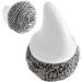 Besreey Stainless Steel Pot Scrubber | Stainless Steel Scrubber Pot Brush with Handle - Scouring Stubborn Messes Kitchen Brush Replaceable for Pans Barbecue Grill Grey - Buy Online on GoSupps.com
