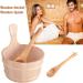 /L L Sauna Wooden Bucket with Ladle Natural Pinewood Sauna Bucket and Spoon Sauna Accessories Steaming Bathroom Equipment Accessories Helpful - Buy Online on GoSupps.com