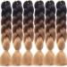LDMY Braiding Hair Extensions-6pcs/pack Braids Extensions Ombre Brown 100g/pc 01