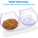 UPSKY Elevated Cat Bowls Set - 15 Tilted Raised Bowls for Indoor Cats and Small Dogs - Anti-Vomiting Pet Feeder with Stand (White) - Buy Online on GoSupps.com