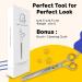 GW 8.5'' Thinning Grooming Scissor for Cats and Dogs - 50 Teeth Professional Shears with Yellow Jeweled Screw, J2 Stainless Steel, Safety Round Tip - Silver - Buy Online on GoSupps.com