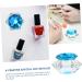 Ipetboom Clear Nail Polish 1pc Nail Art Crystal Cup Crystal Art Glass Optional Nail Polish Transparent Nail Polish 7.5x6cm Blue - Buy Online on GoSupps.com