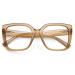 DOOViC Blue Light Filter Glasses/Reading Glasses Oversize Modern Women JS028 028c3 Brown 3.5 x