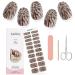 Kalolary Gel Nail Polish Strips Nail Gel Art Sticker Waterproof Full Nail Wraps Decal Sets with Scissors Nail File and Stick for Women Girls Nail Art Decor (UV/LED Lamp Required)-9