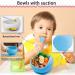Delven Baby Bowls and Spoons Set - Silicone Toddler Weaning Bowls in Blue with Suction - BPA Free, Non-Slip, Easy to Clean - Cutlery Tableware for Children, Infant Boys - Microwavable, Dishwasher Safe - Buy Online on GoSupps.com
