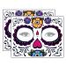 Day of the Dead Sugar Skull Temporary Face Tattoo Kit - Floral Design - Buy Online on GoSupps.com