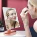Extra Large LED Lighted Makeup Mirror with 10X Magnification, Touch Screen Dimmable, 360 Rotation - Rose Gold - Buy Online on GoSupps.com