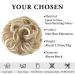 Dirty Blonde Wavy Messy Bun Scrunchie | Synthetic Ponytail Hair Extension for Women, Girls, Kids | CJL HAIR - Buy Online on GoSupps.com