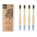 Wild & Stone | Firm Bristle Organic Bamboo Toothbrush | Four Handle Patterns | Firm Fibre Bristles | 100% Biodegradable Handle | Vegan Eco Friendly Bamboo Toothbrushes