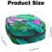 Tropical Green Leaves Portable Menstrual Bag | Stylish Storage for Teens & Women | Zippered Cup Pocket - Buy Online on GoSupps.com
