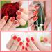 Gel Nail Stickers Cuttable Semi Cured Gel Nail Strips Self-Adhesive Full Nail Wraps Nail Polish Stickers Bright Red Semi Cured Gel Nails - Buy Online on GoSupps.com