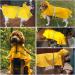 Adjustable Rapid Drying Dog Rain Coat with Hood - Waterproof Pet Jacket for Lurcher Bulldog Cavapoo - Yellow XL 23.6 - Buy Online on GoSupps.com