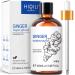 Pure Ginger Essential Oil for Lymphatic Drainage Massage, Swelling Pain, Skin, Hair, Diffuser, by HIQILI, Large Bottle with Dropper & Gift Box-100ml Ginger 3.38 Fl Oz (Pack of 1)