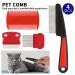 Molain Cat Dog Flea Comb Set - 4 Piece Tear Stain Remover & Grooming Tool for Pets - Red - Buy Online on GoSupps.com