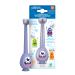 Dr. Brown's ToothScrubber Toddler Toothbrush  BPA Free  Ages 1-4  Monster Design Purple Monster