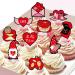 Cupcake Toppers 10pcs Glitter Red Happy Holiday Day Red Day Cupcake Decorations Cake Decoration Cake Topper Rose Diamond Heart for Valentine's Day Birthday - Buy Online on GoSupps.com
