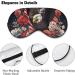 Two Birds Red Flower Sleeping Mask - Adjustable Soft Sleep Mask for Men Women & Kids | Light-Blocking Eye Cover & Blindfold - Buy Online on GoSupps.com