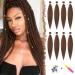 Feshfen Pre Stretched Extension Hair for Braids 55 cm 8 pieces Presed Braid Hair Extensions Yaki-Texture Synthetic Hair Extensions Ez Braeding Hair Hair extension light Auburn 55 cm (8 Pack) 30# Light Auburn