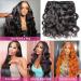 Brazilian Body Wave Virgin Hair Bundles + Transparent Lace Closure | Remy Human Hair Extension Set (18 20 22+16) | 4x4 Lace Closure Included - Buy Online on GoSupps.com
