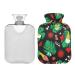 Mnsruu Tropical Summer Pattern Hot Water Bottle with Cover 2L Hot Water Bottle Great Gift for Women Kids Christmas