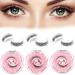 Self Adhesive Eyelashes - 3 Pairs Reusable False Eyelashes Non-Slip Waterproof Fake Eyelashes Natural Look No Glue Eyelashes 3 Different Types Natural Look