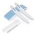 Nail Files Nail Files 100/180 Grit Nail Files (10 Pieces) with Glass Nail File Double Sided Emery Board Nail Files for Acrylic Nails and Natural Nails Washable and Reusable Nail Files Blue 100/180