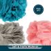 Valby Loofah Exfoliating Bath Sponge Shower Puff Body Poufs Shower Sponge Shower Scrunchie Set of 3 Body Scrubbers Bath Loofah for Adults Pink/Blue/Grey - Buy Online on GoSupps.com