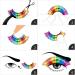 Halloween Lashes 6Pairs Rainbow Fake Eyelashes Reusable Makeup Costume Lashes Handmade False Eyelashes for Party Stage Cosmetics - Buy Online on GoSupps.com