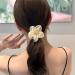 Inilbran Boho Silk Satin Hair Scrunchies Vintage Satin Hair Band Hair Ties French Elastic Hair Tie Ropes Pearl Ponytail Scrunchy Hair Ties Hair Accessories for Women and Girls Headdress Champagne - Buy Online on GoSupps.com