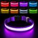 PCEOTLLAR LEASTHELS BAND DOUR Dog Hall Band bright waterproof 7 Color Change adjustable LED Light collar dogs for small medium-sized dogs for night safety purple-s S (28-40cm/11-15.7inch) 2022-purple