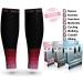 Calf Compression Sleeve - Shin Splints & Achilles Tendon Support | Footless Compression Socks for Men & Women | Leg Cramps & Varicose Veins Relief | Maternity Nurses | (1 Pair BLK-PNK L/XL) - Buy Online on GoSupps.com