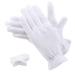 100 Percent Cotton Gloves for Dry Hands Eczema, Selizo 10 Pairs White Cotton Gloves for Women Dry Hands Moisturizing Cosmetic Sensitive Irritated Skin Spa