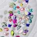 FEIlei 100Pcs Mixed Glass Crystal Hybrid Diamond Rhinestones Nail Art Decorations Drop Rhombus Flatback Stones 3D Gems - Buy Online on GoSupps.com