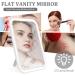 Touch Screen LED Makeup Mirror | 3 Colors Dimmable | Rechargeable USB | Portable Vanity Mirror for Travel | Cosmetic Mirror for Girls - Buy Online on GoSupps.com