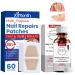 TaimeiMao 60 pieces nail digging repair patches 15 ml nail soft foot nails split nail repair strengthening nails nail digging repair patches for damaged nails and the appearance of